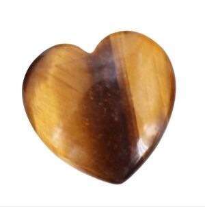Carved Gemstone Heart Golden Tiger Eye Tigers Palm Stone Pocket Worry Gold Gem